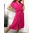 Šaty košeľové krátky rukáv dámske (S/M/L ONE SIZE) TALIANSKÁ MÓDA IMWB23295/DR M / L svetlo modrá