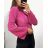 Tričko elegantní dlouhý rukáv dámské (S/M ONE SIZE) ITALSKÁ MÓDA IMPGM234489/DU S/M biela
