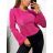 Tričko elegantní dlouhý rukáv dámské (S/M ONE SIZE) ITALSKÁ MÓDA IMPGM234489/DU S/M biela