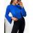 Tričko elegantní dlouhý rukáv dámské (S/M ONE SIZE) ITALSKÁ MÓDA IMPGM234489/DU S/M biela