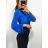 Tričko elegantní dlouhý rukáv dámské (S/M ONE SIZE) ITALSKÁ MÓDA IMPGM234489/DU S/M biela