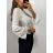 Tričko elegantní dlouhý rukáv dámské (S/M ONE SIZE) ITALSKÁ MÓDA IMPGM234489/DU S/M biela