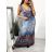 Šaty dlouhé letní icecool bez rukávu dámské (M/L, XL/2XL) AINUOSI ITALSKÁ MODA IMB239911/DU M / L tmavo modrá