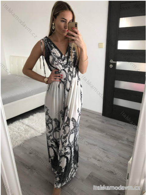 Šaty dlhé letné icecool bez rukávov dámske (M/L, XL/XXL) TALIANSKA MODA ainuosi IMB239903/DUR