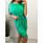 Šaty letné elegantný krátky rukáv dámske (S/M ONE SIZE) TALIANSKA MÓDA IMM23M9089/DU