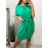 Šaty letné elegantný krátky rukáv dámske (S/M ONE SIZE) TALIANSKA MÓDA IMM23M9089/DU