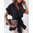 Tunika blúzka krátky rukáv dámska (M/L ONE SIZE) TALIANSKA MÓDA IMD22218/DU
