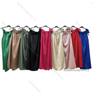 Šaty letné saténové na ramienka dámske nadrozmer (XL/2XL/3XL ONE SIZE) TALIANSKA MÓDA IMD23436