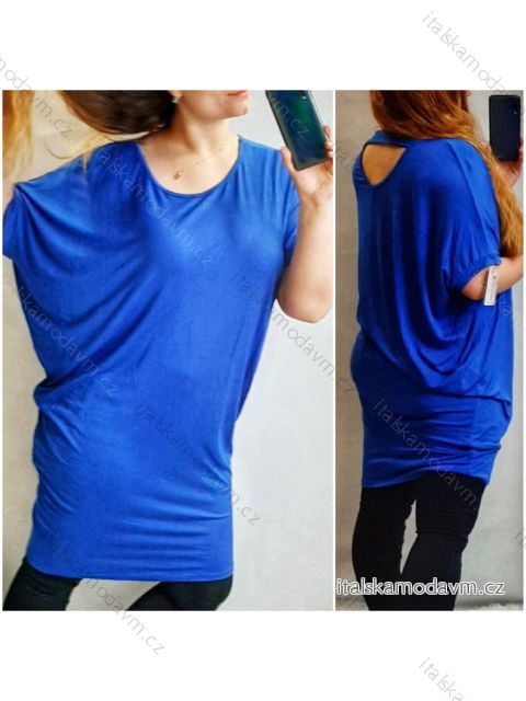 Šaty letné oversize krátky rukáv dámske nadrozmer (4XL/5XL ONE SIZE) TALIANSKA MÓDA IMD22420/DR