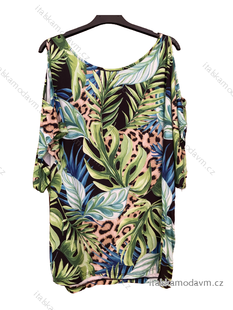 Tunika blúzka oversize icecool 3/4 rukáv dámska (uni M/L/XL) TALIANSKA MóDA IMM22183/DR
