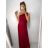 Šaty dlhé elegantné spoločenské bez rukávu dámske (S/M ONE SIZE) TALIANSKA MÓDA IMPSH223623/DUR tmavo ružová