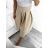 Sukně středně dlouhá dámská (S/M ONE SIZE) ITALSKÁ MÓDA IMM23HG4911/DU S/M béžová