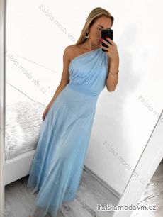 Šaty dlouhé elegantní společenské bez rukávu dámské (S/M ONE SIZE) ITALSKÁ MÓDA IMPSH223623