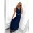 Šaty dlouhé společenské elegantní bez rukávu dámské (S/M ONE SIZE) ITALSKÁ MÓDA IMPSH223598