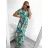 Šaty letní dlouhé s rukávem dámské (S/M, L/XL ONE SIZE) VISKOZA AINUOSI FRANCOUZSKÁ MÓDA FMPZM23A081-6 S/M biela