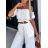 Souprava letní top a kalhoty dámská (S/M ONE SIZE) ITALSKÁ MÓDA IMM23M33319