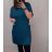 Šaty oversize krátky rukáv dámske nadrozmer (4XL/5XL ONE SIZE) TALIANSKA MÓDA IM423002/DU 4XL / 5XL tmavo modrá