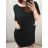 Šaty oversize krátky rukáv dámske nadrozmer (4XL/5XL ONE SIZE) TALIANSKA MÓDA IM423002/DU 4XL / 5XL tmavo modrá