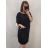 Šaty oversize krátky rukáv dámske nadrozmer (4XL/5XL ONE SIZE) TALIANSKA MÓDA IM423002/DU 4XL / 5XL tmavo modrá