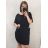 Šaty oversize krátky rukáv dámske nadrozmer (4XL/5XL ONE SIZE) TALIANSKA MÓDA IM423002/DU 4XL / 5XL tmavo modrá
