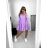 Šaty oversize 3/4 dlhý rukáv dámske (S/M ONE SIZE) TALIANSKA MÓDA IMWGB231731/DU S/M tmavo ružová