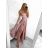 Šaty dlhé elegantné spoločenské letné na ramienka dámske (S/M ONE SIZE) TALIANSKA MÓDA IMPSH222935/DU -   svetlozelená -   S/M/L