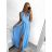 Šaty dlhé spoločenské variabilné na ramienka dámske (S/M ONE SIZE) TALIANSKA MÓDA IMPBB23O3729/DU S/M svetlo modrá