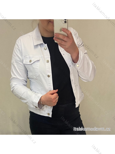 Bunda riflová dámska nadrozmer (XL-6XL) M.SARA MSR23AM2163-12/DU 5XL biela