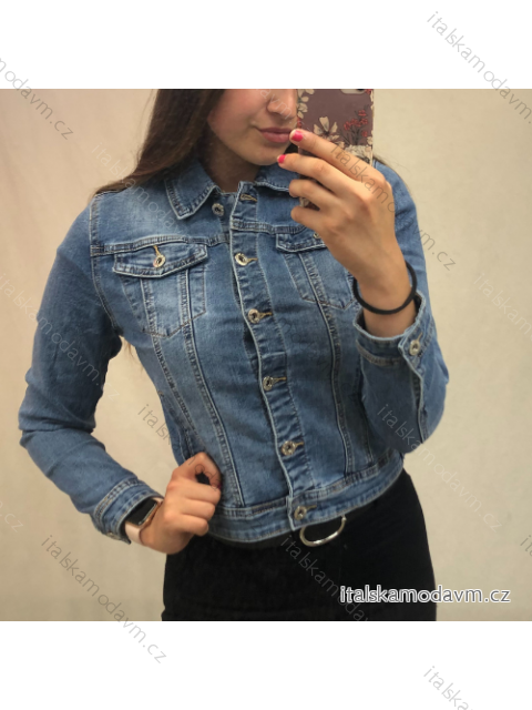 Bunda riflová dámská nadrozměr (XL-6XL) M.SARA MSR23AM2216-4/DU 2XL modrá