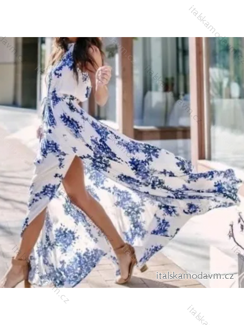 Šaty dlhé letné elegantné bez rukávov dámske (S/M ONE SIZE) TALIANSKA MÓDA IMPBB23P9741
