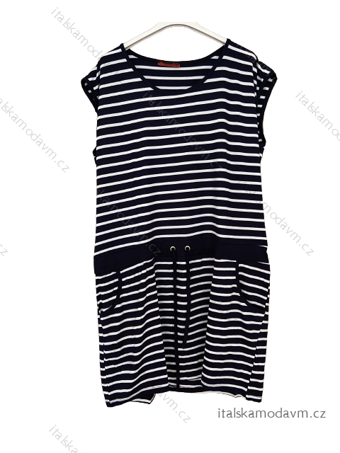 Šaty letné dámske prúžok (xl / 2xl - 2xl / 3XL) TALIANSKÁ MÓDA IM6231221-1/DR