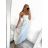 Šaty dlhé elegantné na ramienka dámske (S/M ONE SIZE) TALIANSKA MODA IM323013/DU   vínová
   S/M