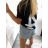 Tričko krátký rukáv dámské (S/M ONE SIZE) ITALSKÁ MÓDA IMWGB2352244/DU S/M bílá