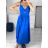Šaty dlhé letné na ramienka dámske (S/M ONE SIZE) TALIANSKA MÓDA IMM23M56167/DU S/M čierna