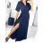 Šaty dlhé elegantný krátky rukáv dámske (S/M ONE SIZE) TALIANSKA MÓDA IMWE235478/DU S/M smotanová