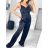 Overal dlhý letný s na ramienka dámsky (S/M ONE SIZE) TALIANSKA MÓDA IMM23M12159/DU S/M čierna