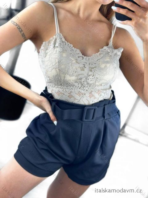 Crop top na ramienka dámsky (S/M ONE SIZE) TALIANSKA MÓDA IMWK231202/DU S/M béžová