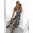 Šaty letné dlhé na ramienka IceCool dámske (S / M ONE SIZE) TALIANSKÁ MÓDA IMM23M5602-1/DR S/M čierna