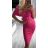 Šaty elegantní krátký rukáv dámské (S/M ONE SIZE) ITALSKÁ MÓDA IMM23M1430