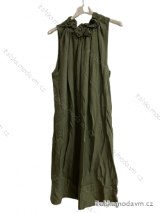 Šaty letní bez rukávu dámské nadrozměr viskoza (L/XL/2XL ONE SIZE) ITALSKÁ MÓDA IM722111