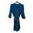 Šaty elegantní košilové s páskem 3/4 dlouhý rukáv dámské (M/L/XL ONE SIZE) ITALSKÁ MÓDA IMD22411/DU