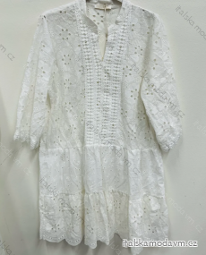 Šaty letné boho krajkové 3/4 dlhý rukáv dámske (S/M ONE SIZE) TALIANSKA MÓDA IMPEM236059