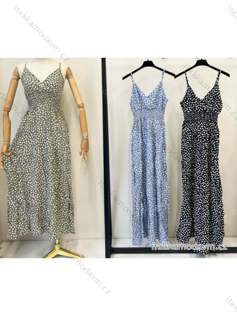 Šaty dlouhé letní na ramínka dámské (S/M ONE SIZE) INDICKÁ MÓDA IMPEM23FW34-76