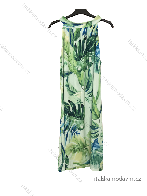 Šaty letné krátke icecool bez rukávov dámske (S/M ONE SIZE) TALIANSKA MÓDA IMM23ICECOOL-9/DUR S/M zelená