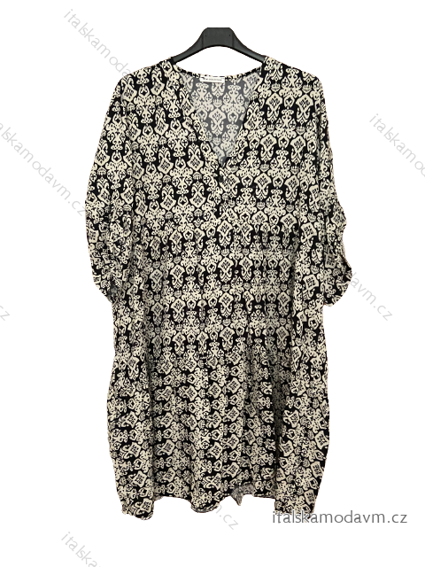 Šaty španielskej letný krátky rukáv dámska (XL/2XL/3XL ONE SIZE) TALIANSKA MÓDA IM423SPAIN/DUR