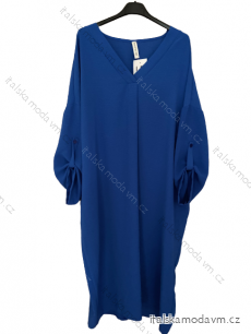 Šaty maxi oversize dlhý rukáv dámske nadrozmer (2XL/3XL/4XL ONE SIZE) TALIANSKA MÓDA IMM23OVER/DU