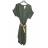 Šaty krátky rukáv s opaskom dámske nadrozmer (M/L/XL ONE SIZE) TALIANSKA MóDA IM423BELT/DUR L/XL zelená