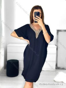Šaty letné oversize krátky rukáv dámske (S/M ONE SIZE) TALIANSKA MÓDA IM3233348/DU