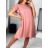 Šaty letní elegantní krátký rukáv dámské (S/M ONE SIZE) ITALSKÁ MÓDA IMWB23138/DU světle zelená