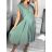 Šaty elegantní letní krátký rukáv dámské (S/M ONE SIZE) ITALSKÁ MÓDA IMWGB231614/DU S/M starorůžová